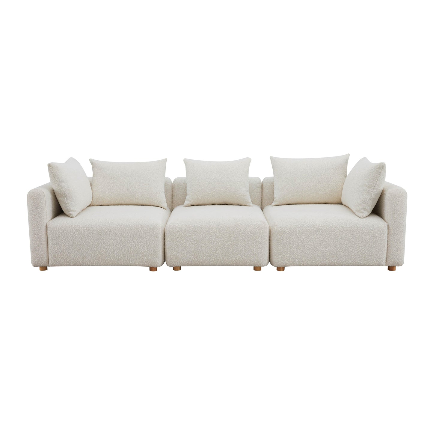 Hangover 112 5 Cream Boucle Sofa by TOV L68787 So