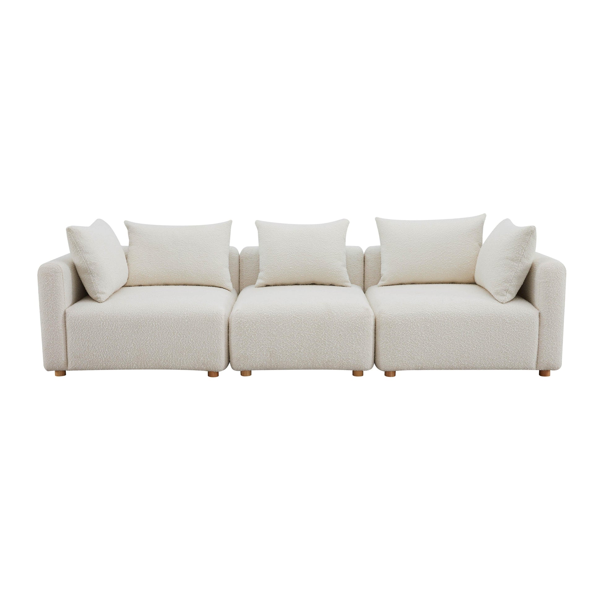 Hangover 112 5 Cream Boucle Sofa by TOV L68787 So