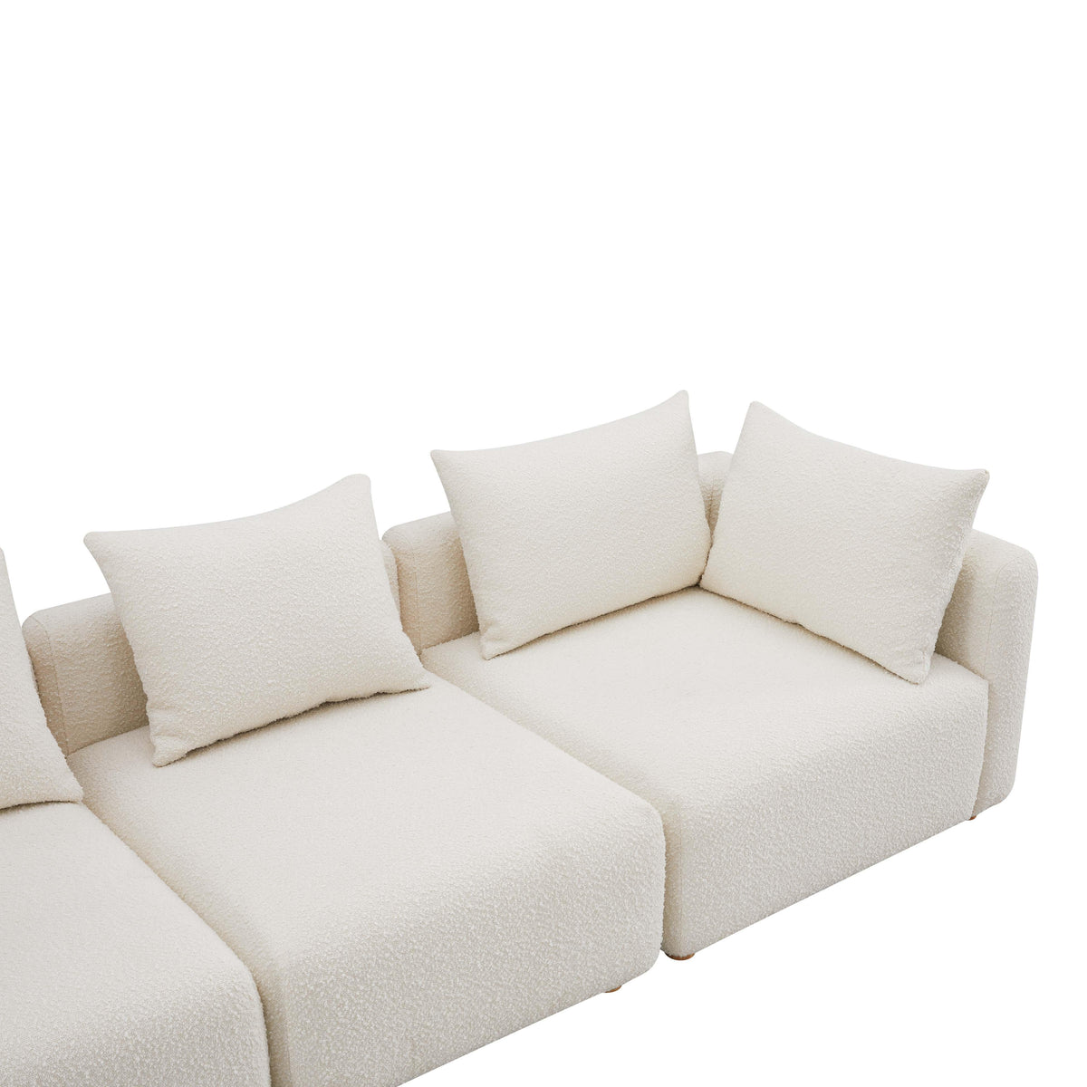 Hangover 112.5" Cream Performance Boucle Sofa by TOV Furniture – photo 4 of 6