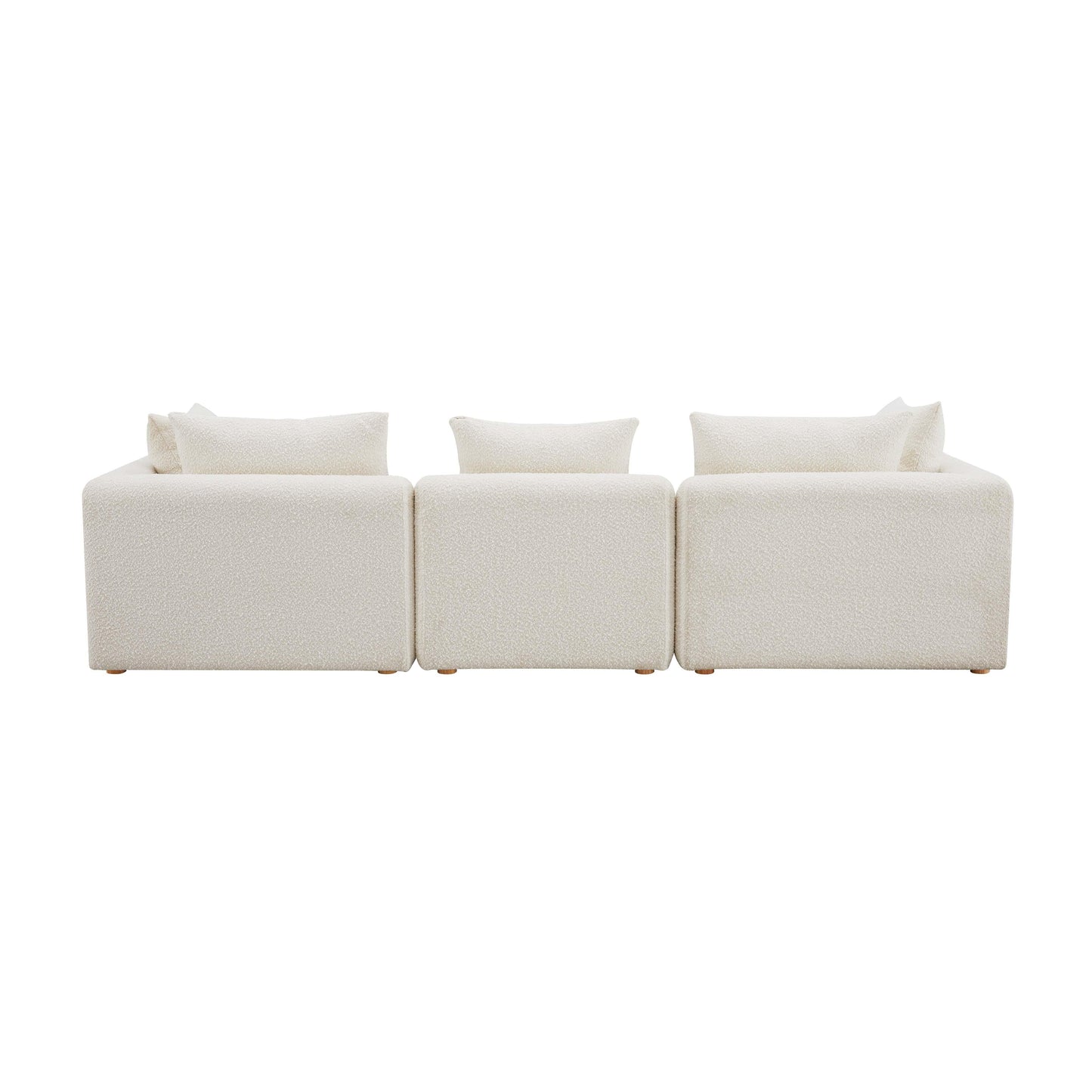 Hangover 112 5 Cream Boucle Sofa by TOV L68787 So