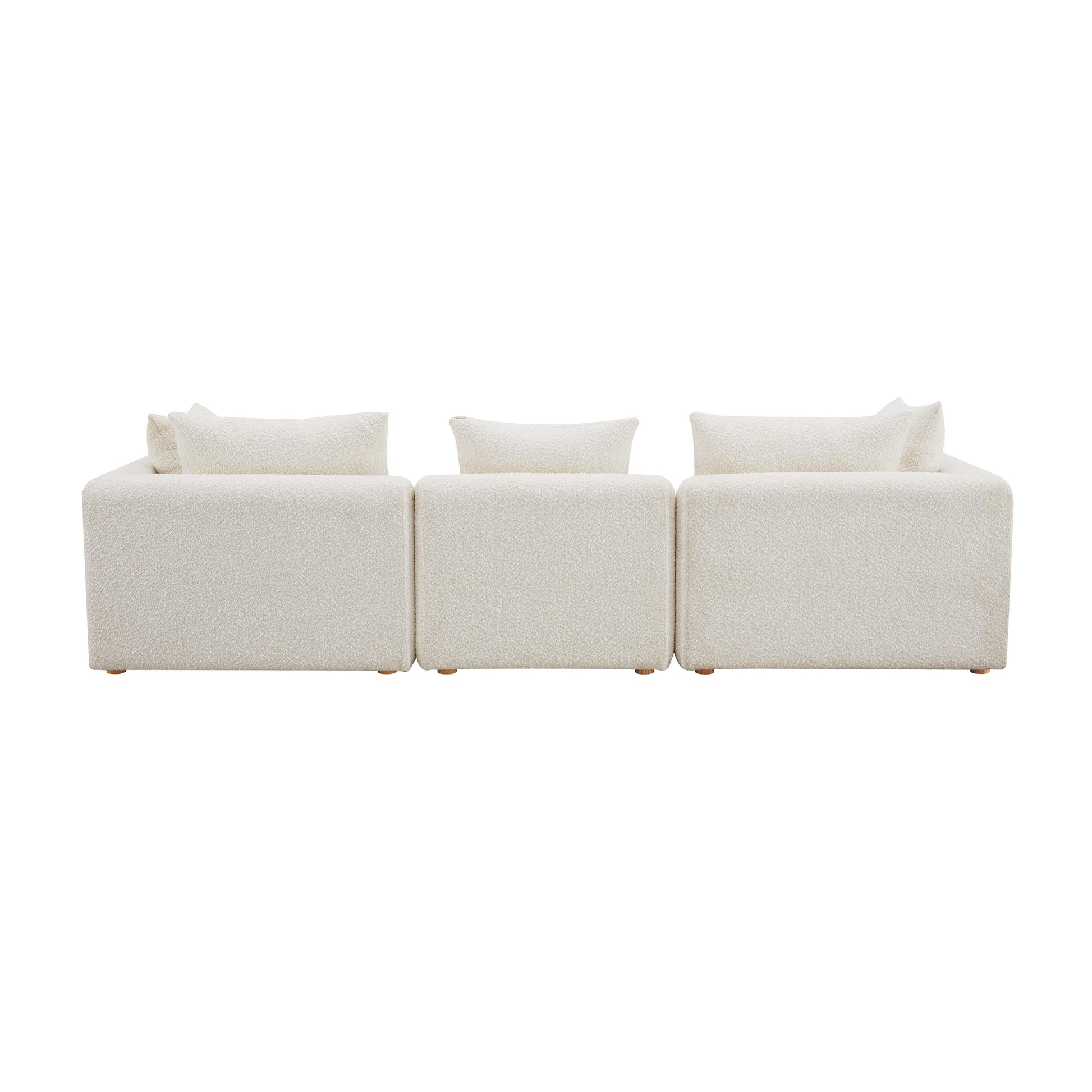 Hangover 112 5 Cream Boucle Sofa by TOV L68787 So