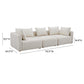Hangover 112 5 Cream Boucle Sofa by TOV L68787 So