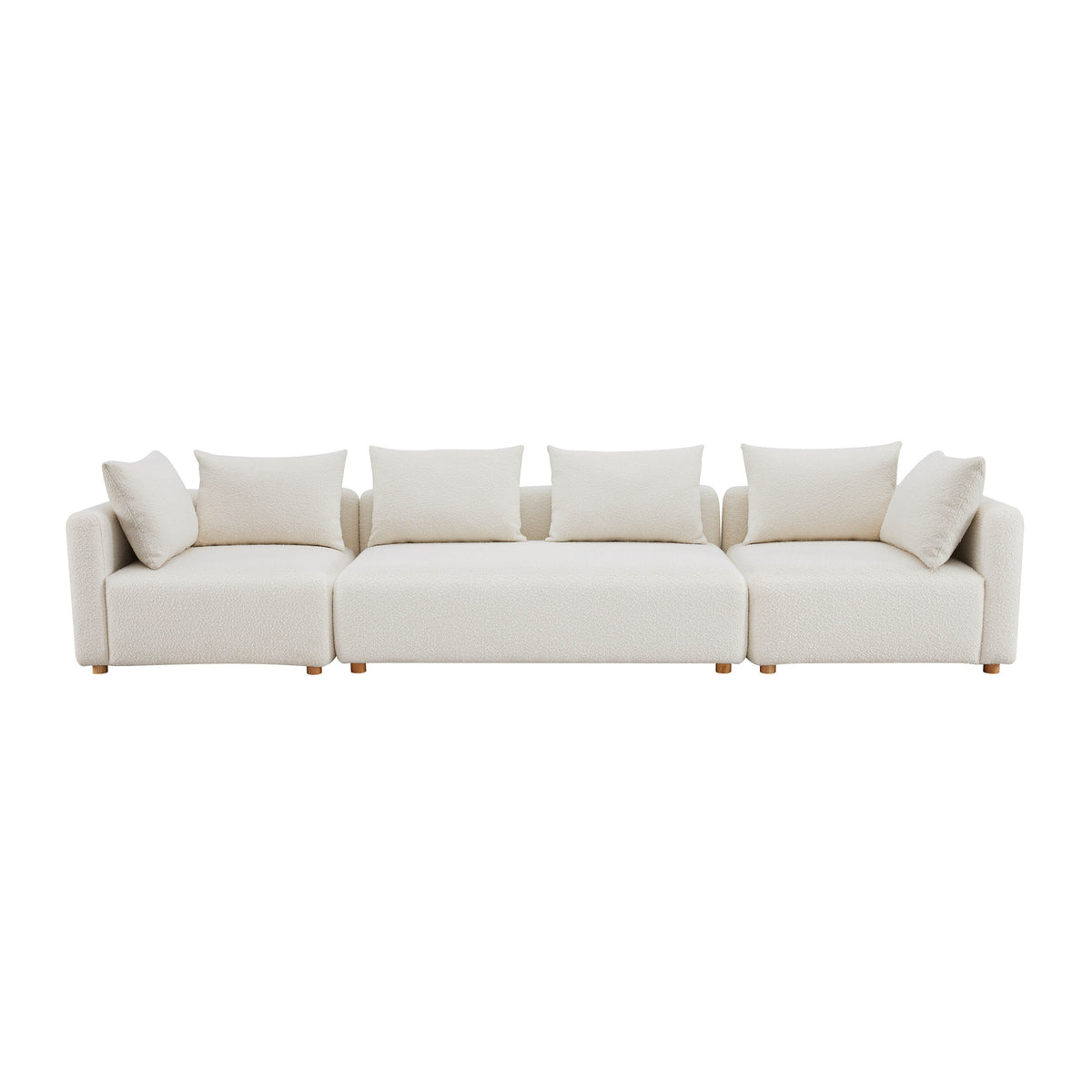 Hangover 145" Cream Performance Boucle Long Sofa by TOV Furniture – photo 3 of 7