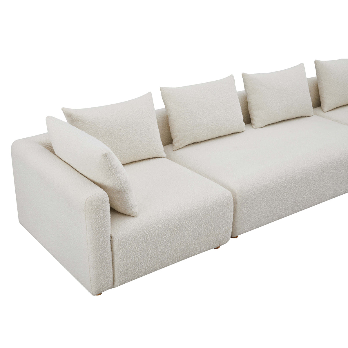 Hangover 145" Cream Performance Boucle Long Sofa by TOV Furniture – photo 4 of 7