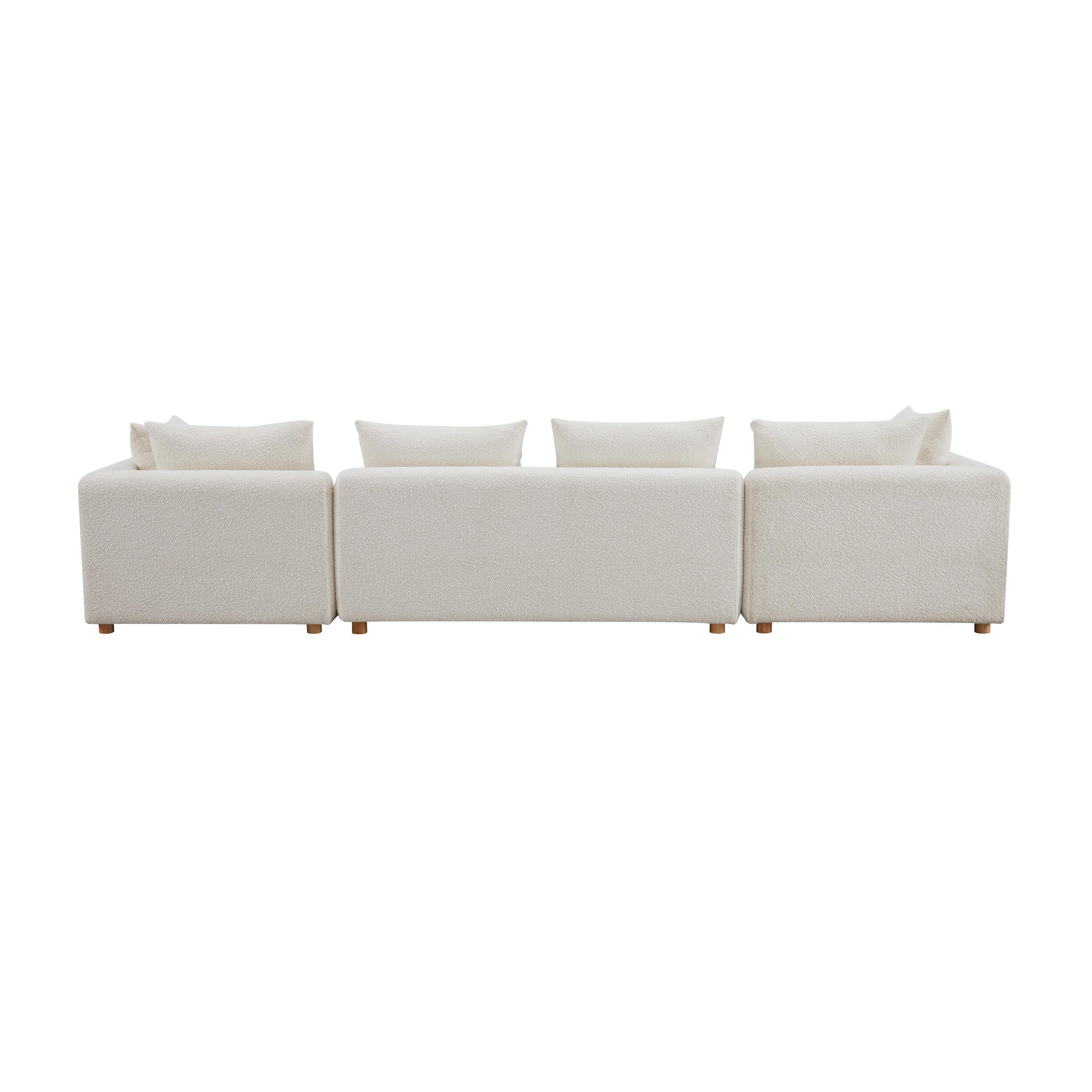 Hangover 145 Cream Boucle Long Sofa by TOV L68787 So1