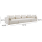 Hangover 145 Cream Boucle Long Sofa by TOV L68787 So1