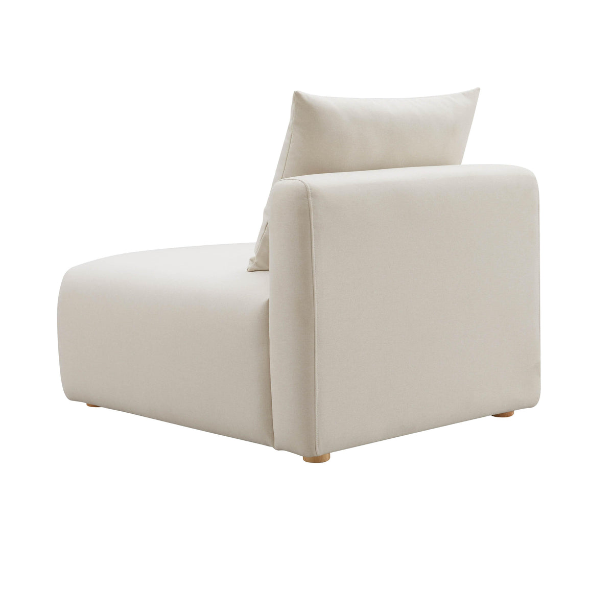 Hangover Cream Performance Linen Modular Armless Chair by TOV Furniture – photo 4 of 5