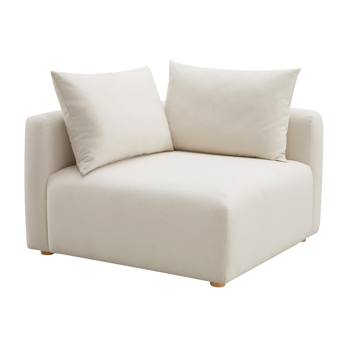 Hangover Cream Performance Linen Modular Corner Chair by TOV Furniture – photo 1 of 8