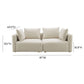 Hangover 81 Cream Performance Linen Loveseat by TOV L68788 Lo