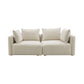 Hangover 81 Cream Performance Linen Loveseat by TOV L68788 Lo