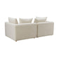 Hangover 81 Cream Performance Linen Loveseat by TOV L68788 Lo