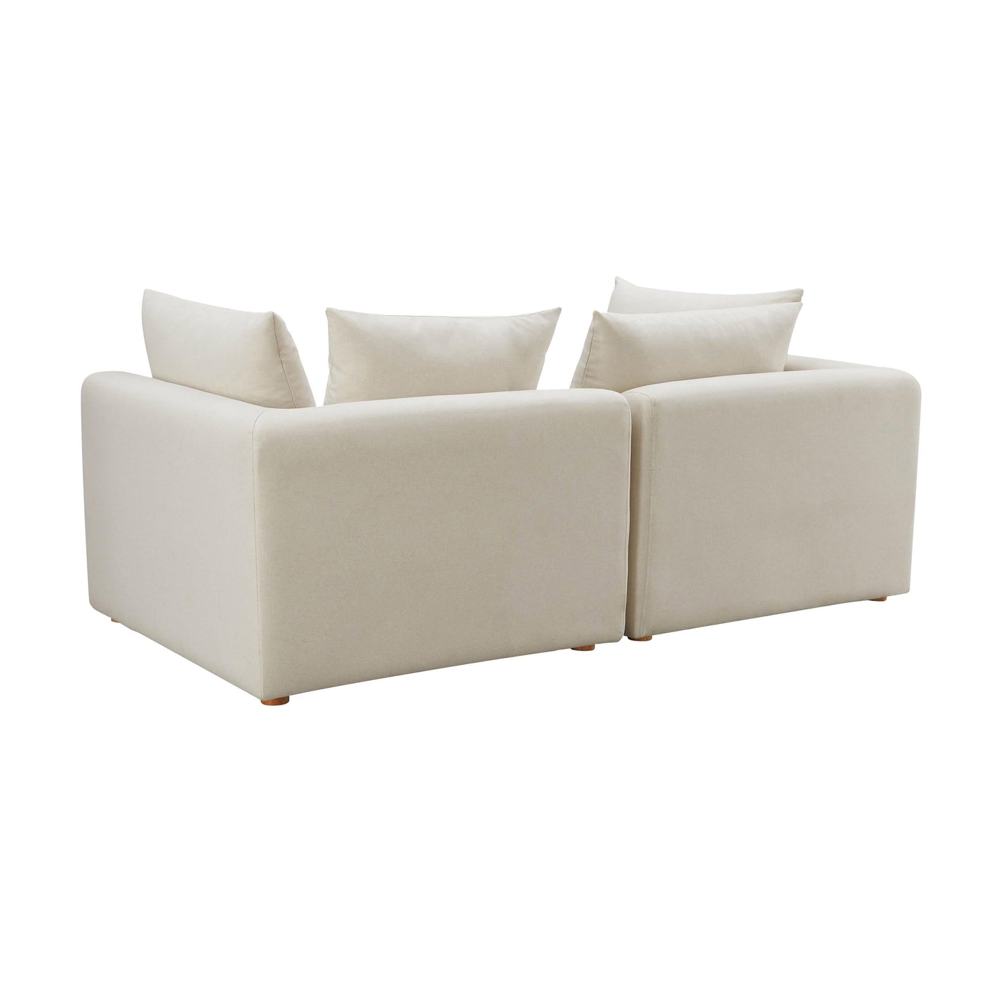 Hangover 81 Cream Performance Linen Loveseat by TOV L68788 Lo
