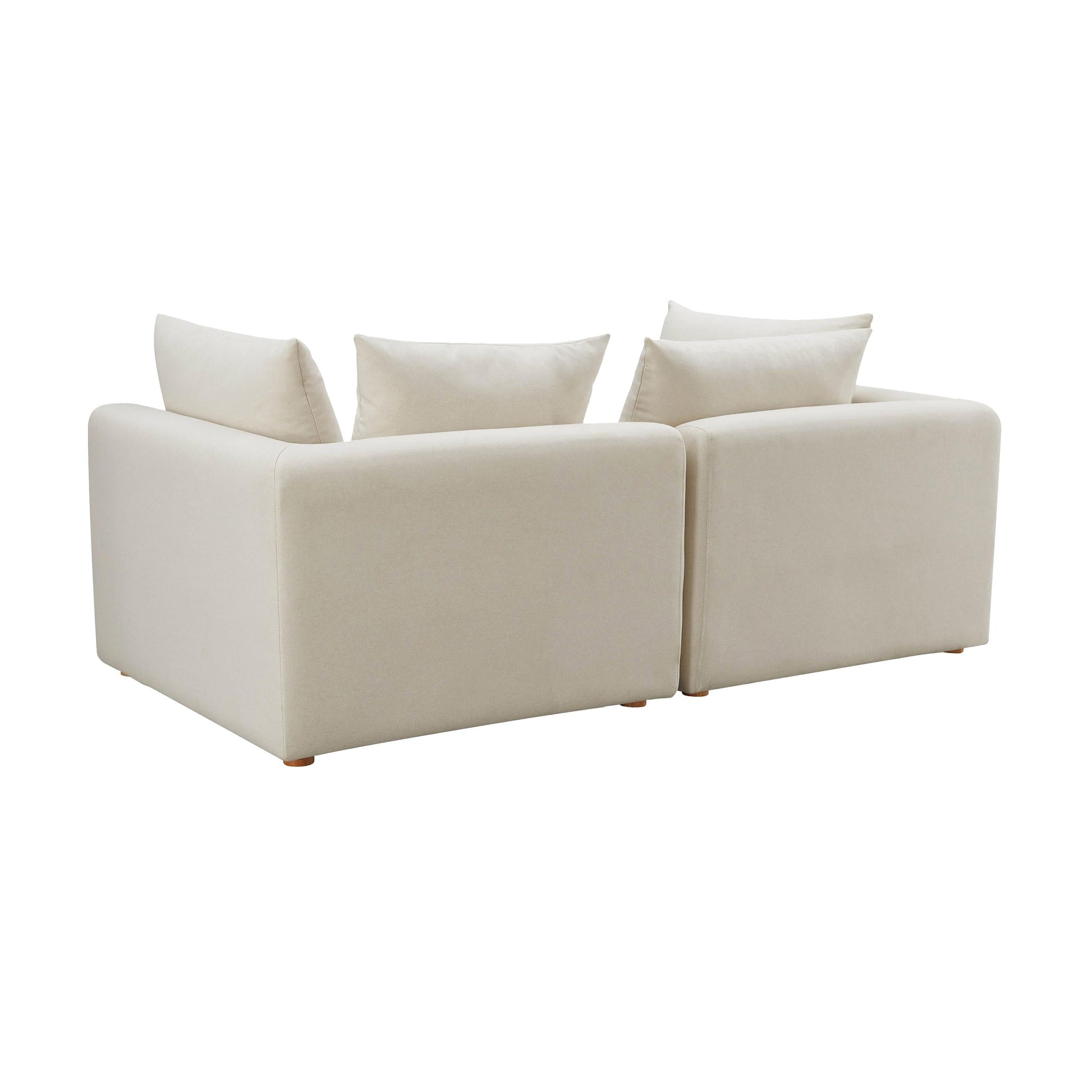 Hangover 81 Cream Performance Linen Loveseat by TOV L68788 Lo