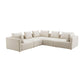 Hangover 5 Piece Cream Performance Linen Modular L Sectional by TOV L68788 Sec2