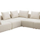 Hangover 5 Piece Cream Performance Linen Modular L Sectional by TOV L68788 Sec2