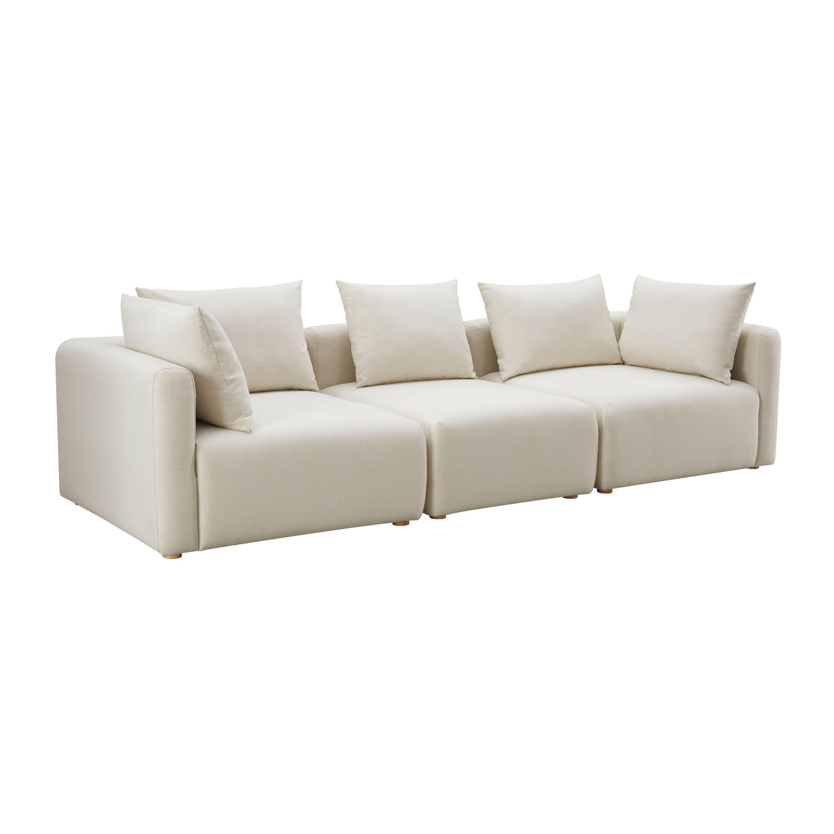 Hangover 112.5" Cream Performance Linen Sofa by TOV Furniture – photo 1 of 7