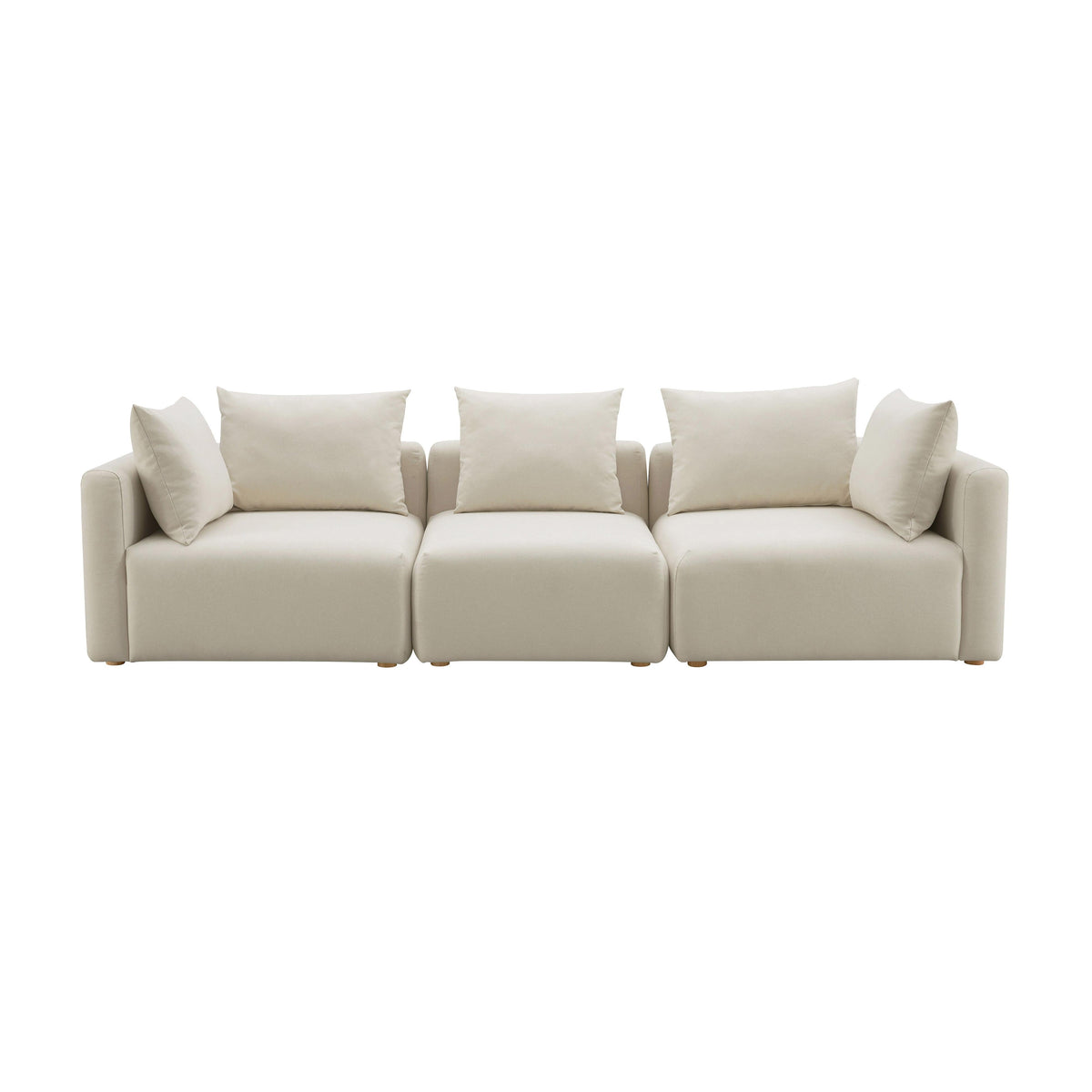 Hangover 112.5" Cream Performance Linen Sofa by TOV Furniture – photo 3 of 7