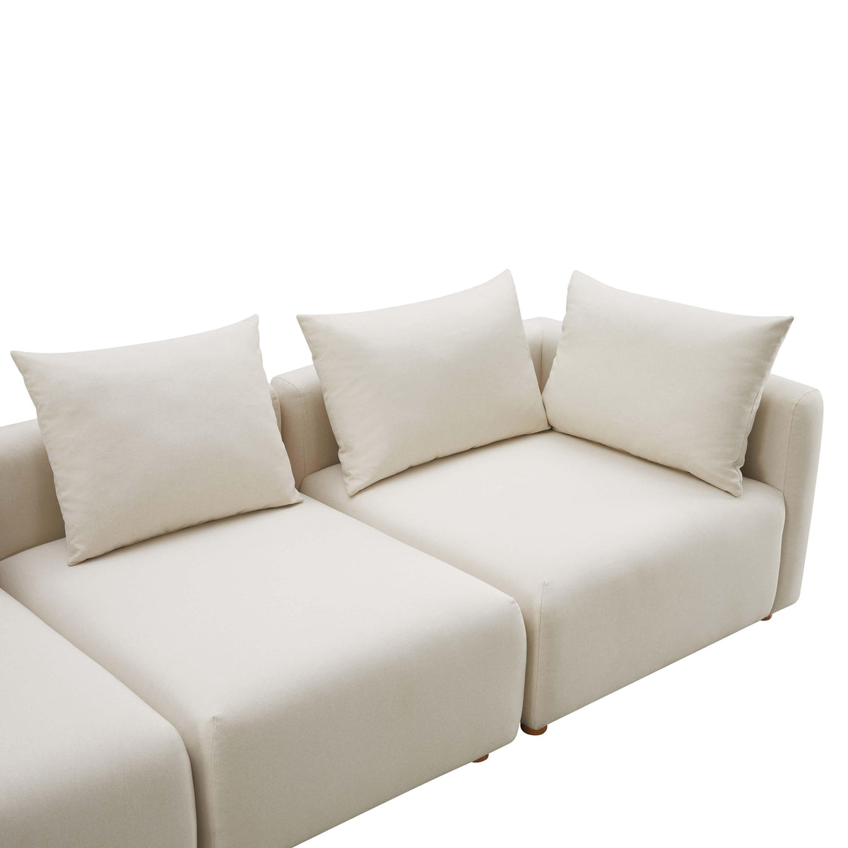 Hangover 112.5" Cream Performance Linen Sofa by TOV Furniture – photo 4 of 7