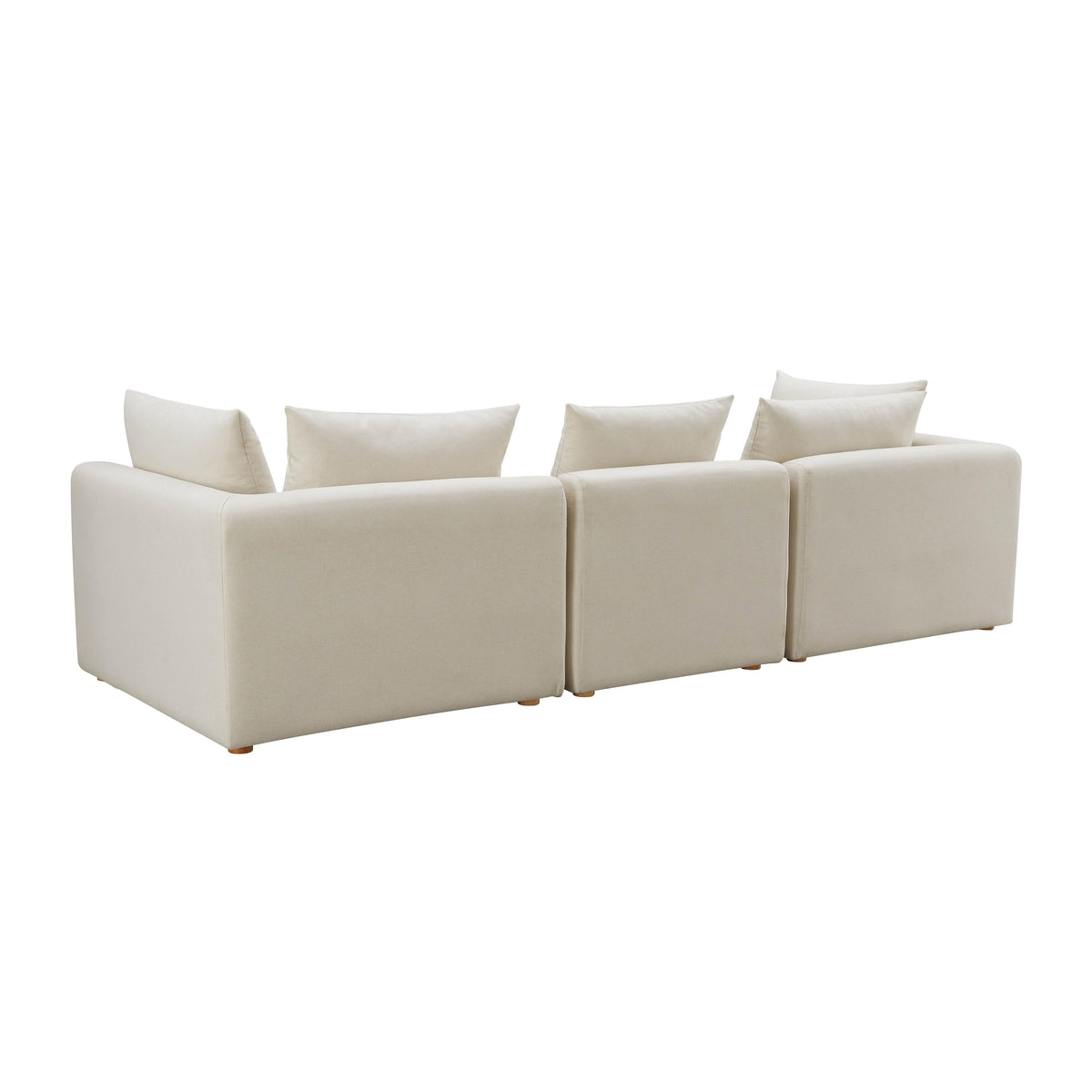 Hangover 112.5" Cream Performance Linen Sofa by TOV Furniture – photo 5 of 7