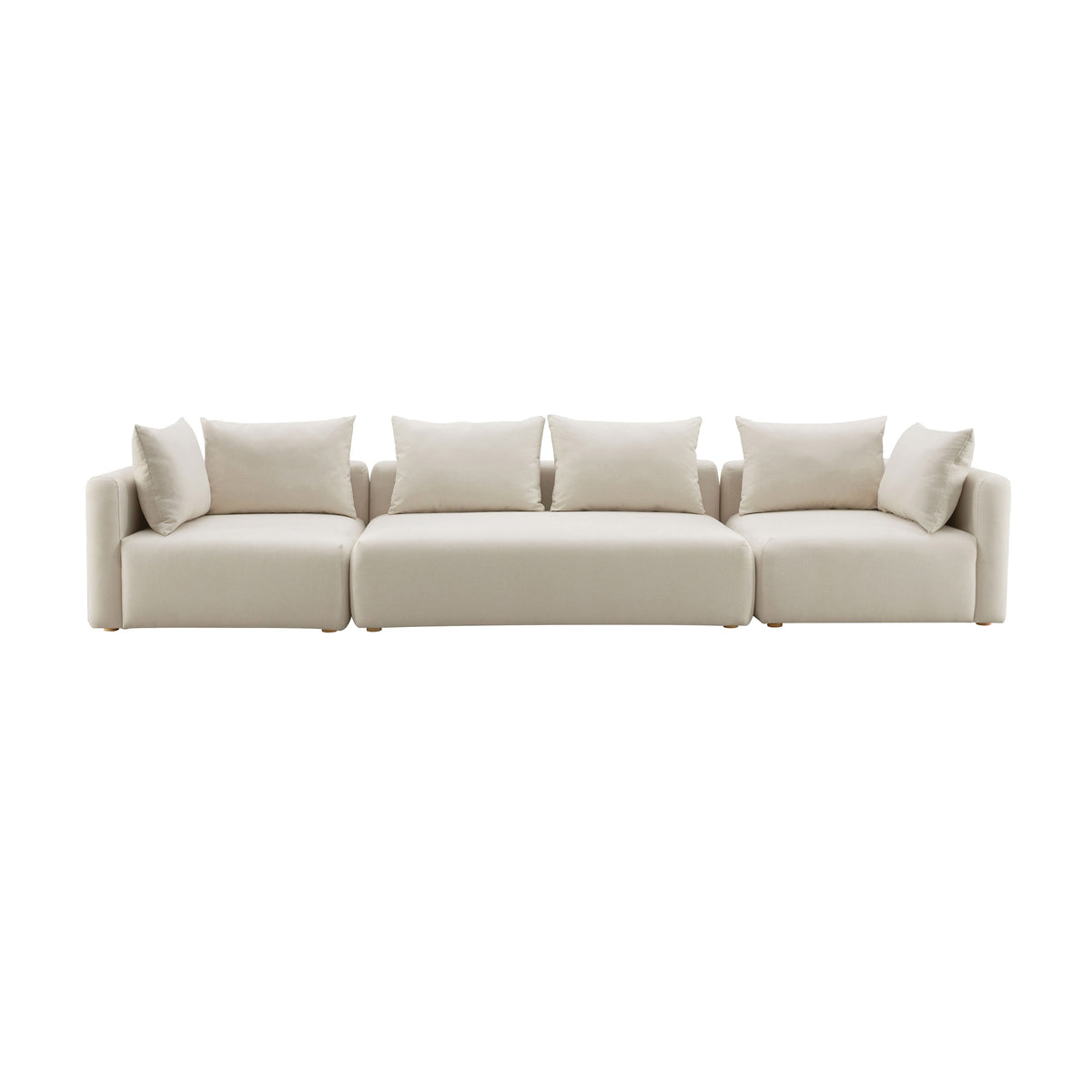 Hangover 145" Cream Performance Linen Long Sofa by TOV Furniture – photo 2 of 6