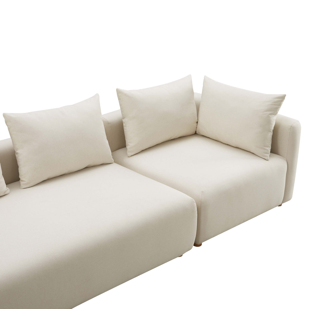 Hangover 145" Cream Performance Linen Long Sofa by TOV Furniture – photo 3 of 6