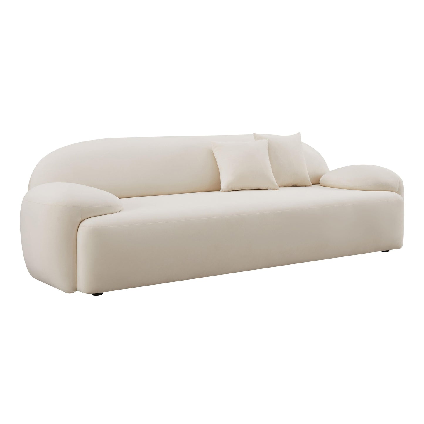 Allegra Cream Velvet Sofa by TOV