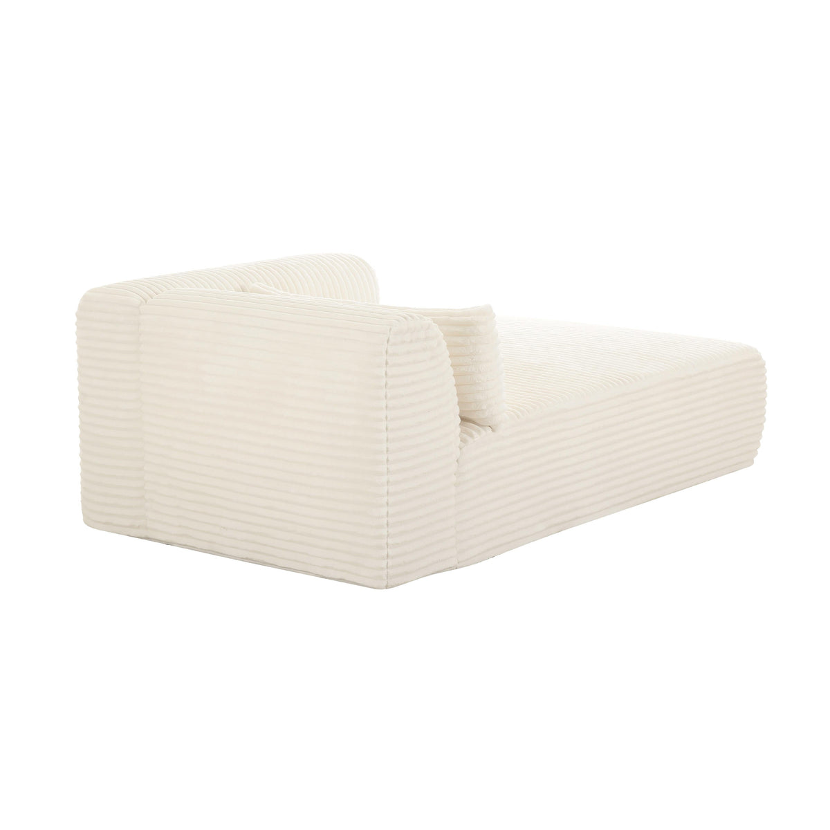 Tarra Fluffy Oversized Cream Performance Corduroy Modular RAF Chaise by TOV Furniture – photo 4 of 6