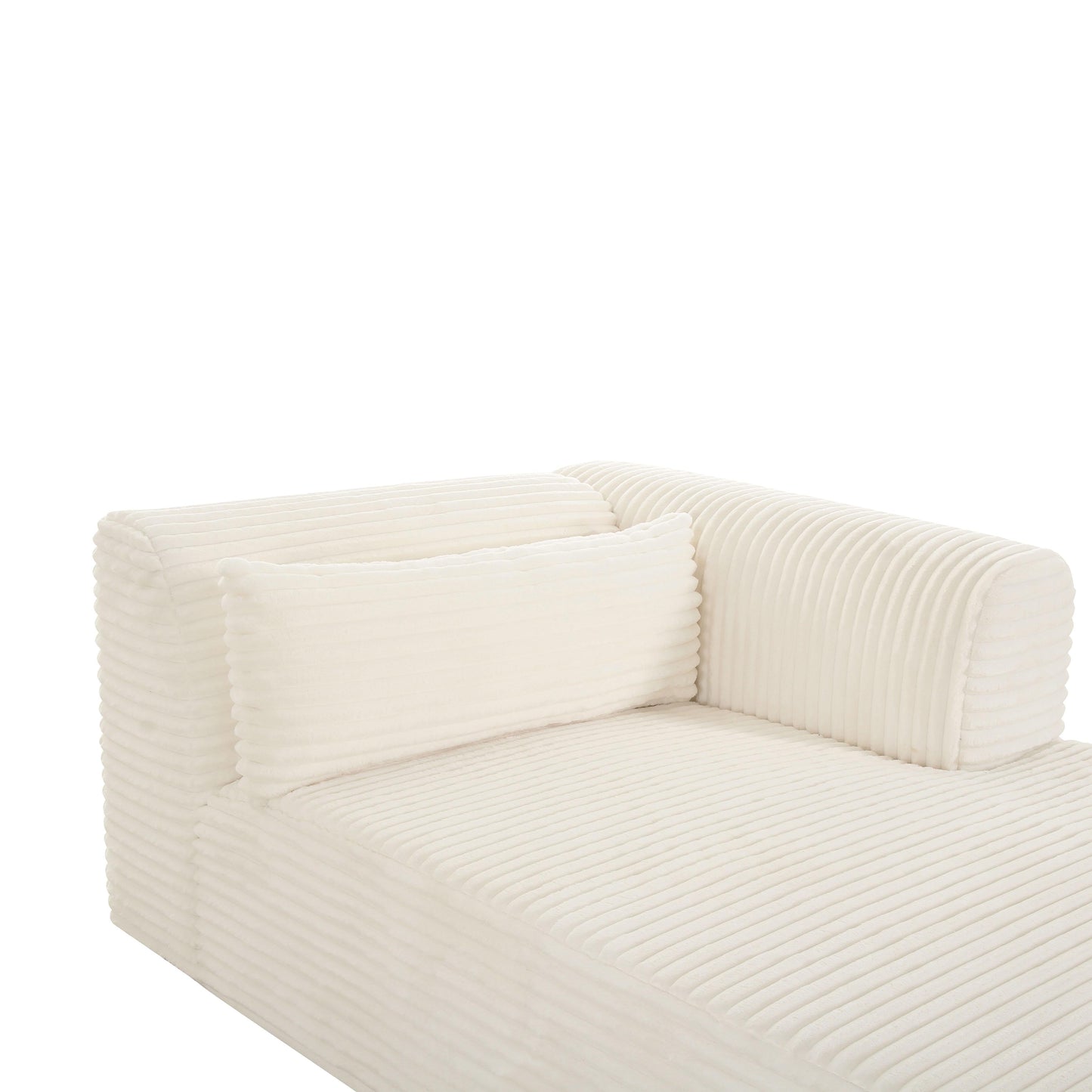 Tarra 71 Fluffy Oversized Corduroy Modular Chaise by TOV L69007