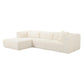 Tarra 3 Piece Fluffy Oversized Corduroy Modular L Shaped Sectional by TOV L69007 L69009