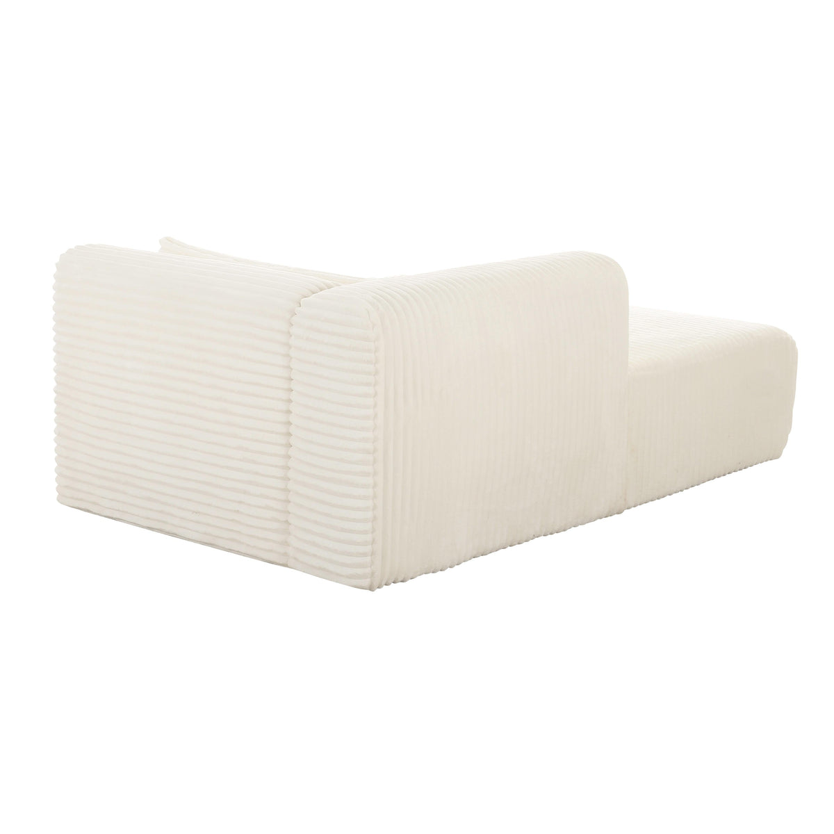 Tarra Fluffy Oversized Cream Performance Corduroy Modular LAF Chaise by TOV Furniture – photo 4 of 6