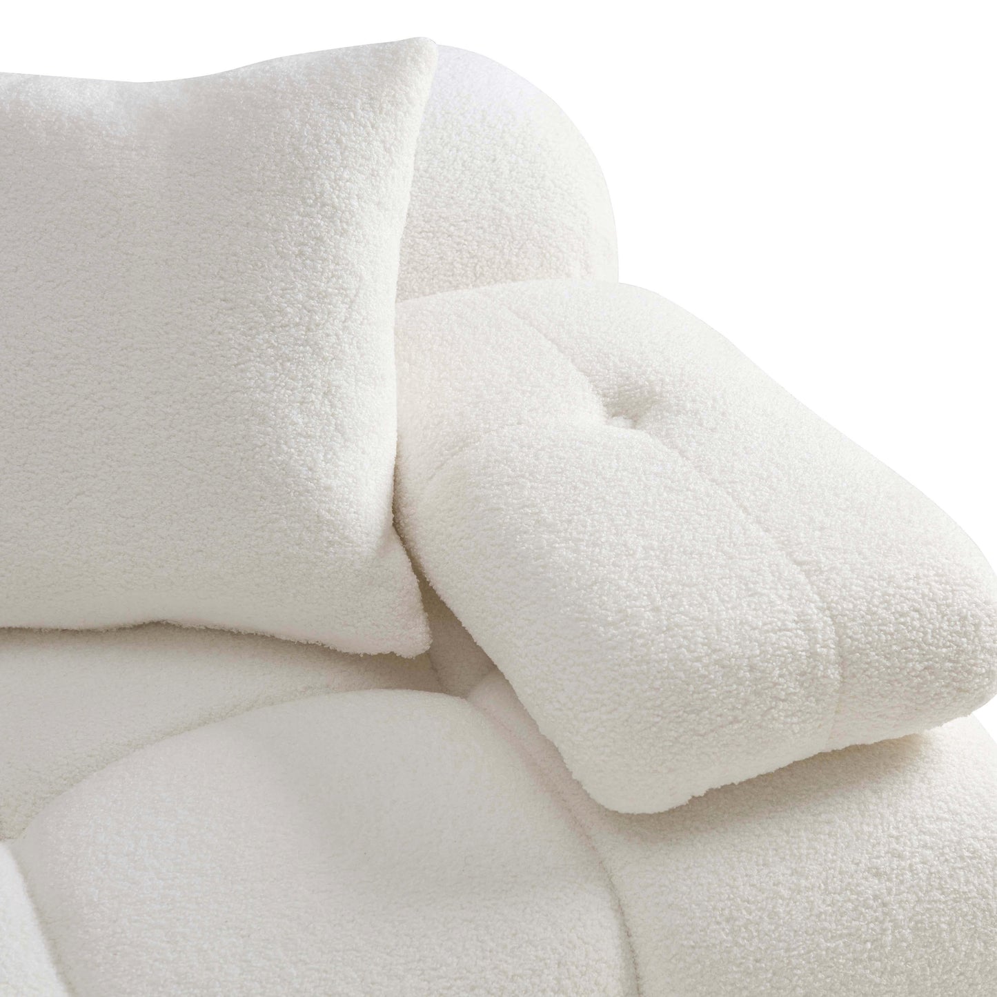 Calliope 4 Piece Vegan Shearling Modular Sectional by TOV L69304 Sec