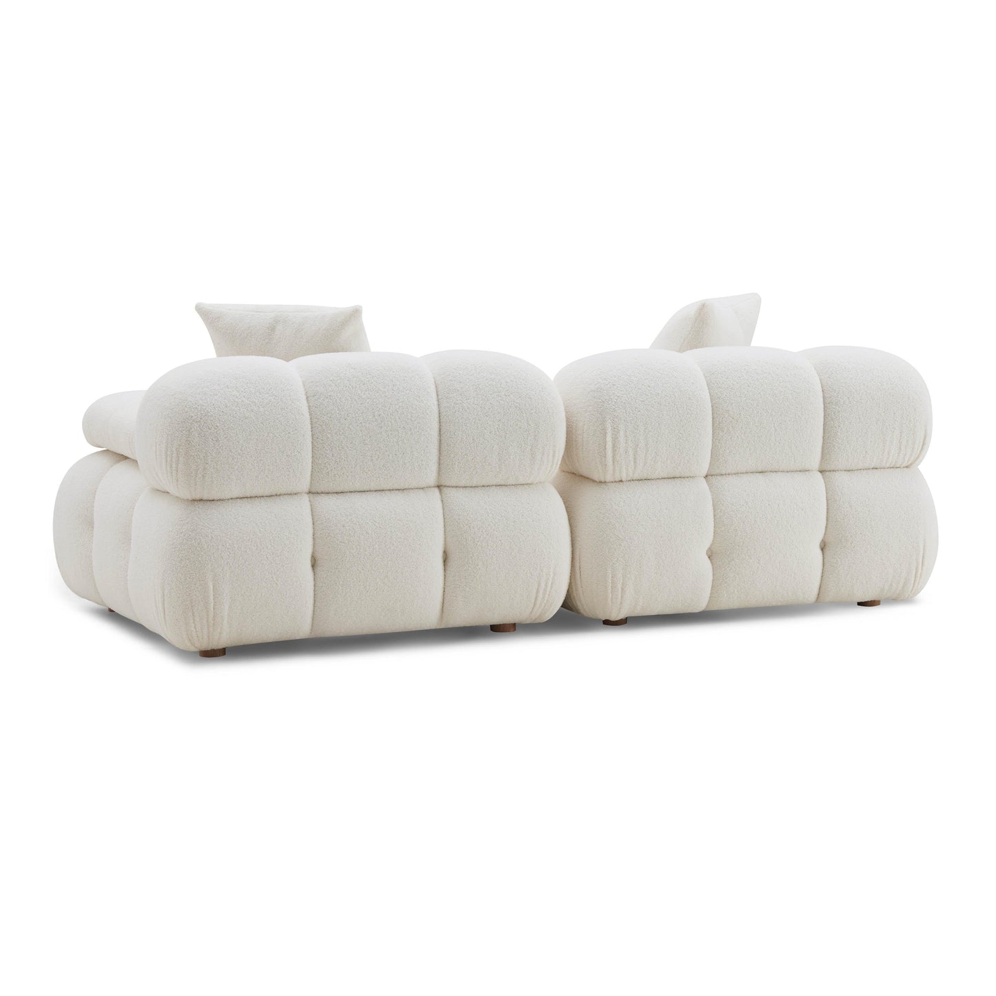 Calliope 79 Vegan Shearling Modular Loveseat by TOV L69305