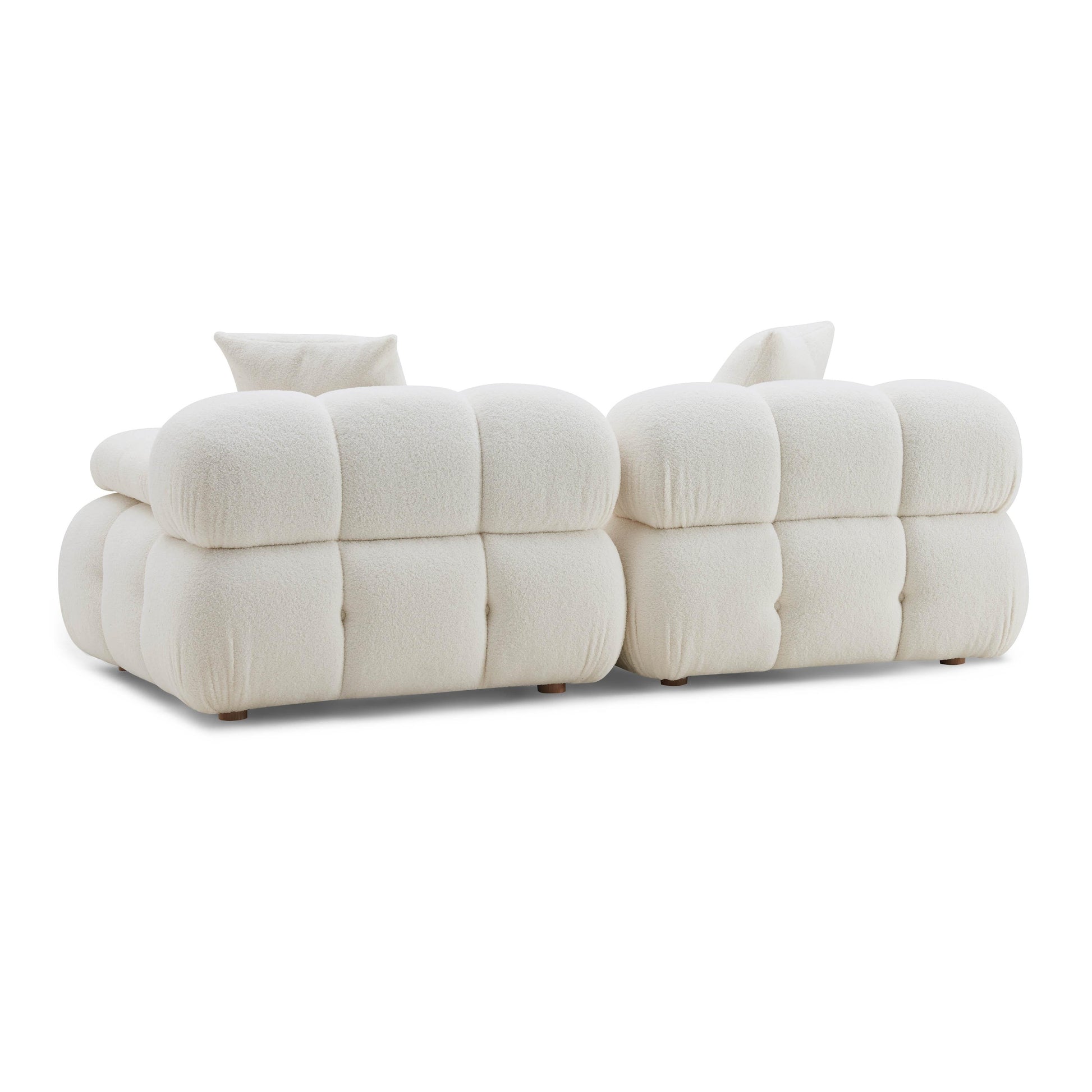 Calliope 79 Vegan Shearling Modular Loveseat by TOV L69305