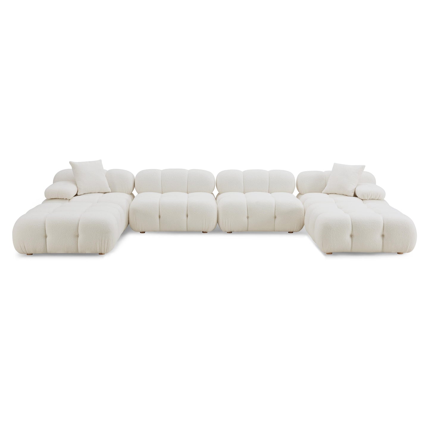 Calliope 6 Piece Vegan Shearling Modular U Sectional by TOV L69307 Sec