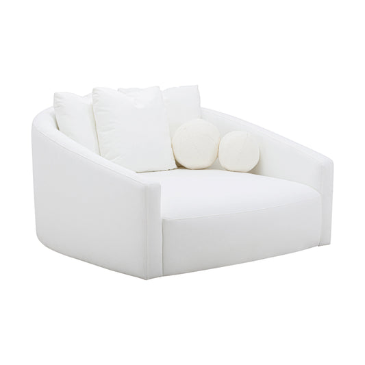 Hanim 54" Cream Performance Fabric Daybed Cream by Tov Furniture