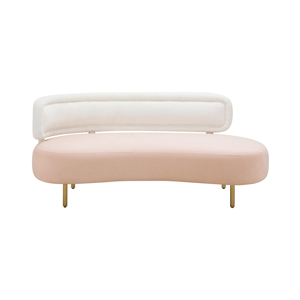 Tischa Performance Cream Boucle & Blush Velvet Sofa by TOV Furniture – photo 3 of 8
