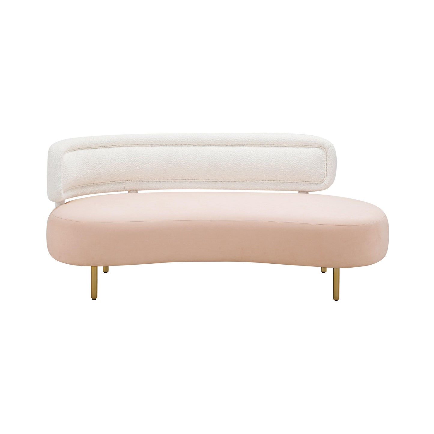 Tischa 70" Performance Fabric Sofa Blush, Cream by Tov Furniture