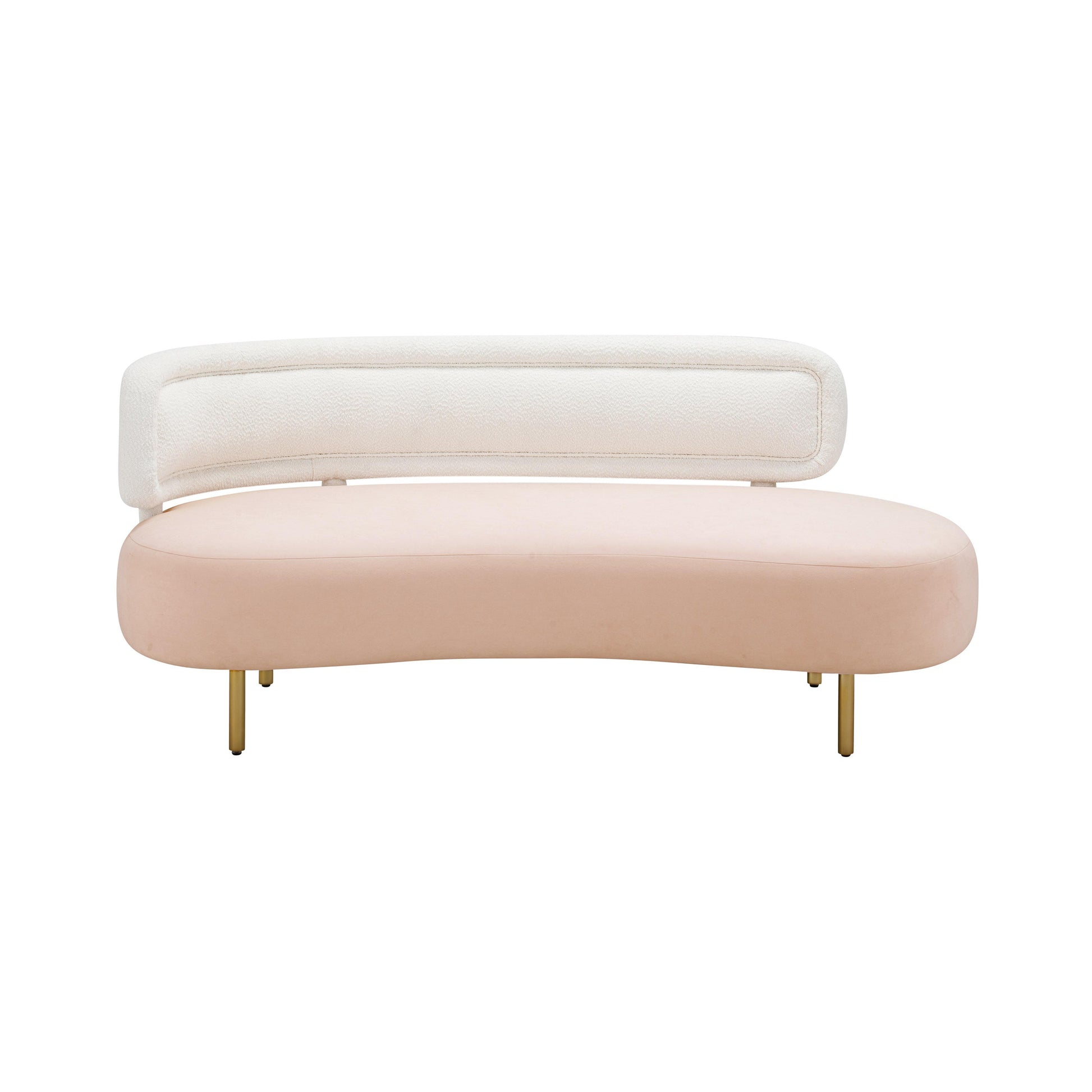 Tischa 70" Performance Fabric Sofa Blush, Cream by Tov Furniture