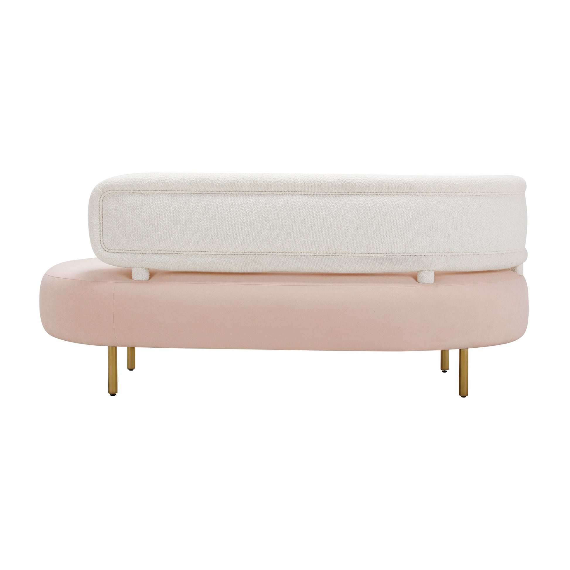 Tischa 70" Performance Fabric Sofa Blush, Cream by Tov Furniture