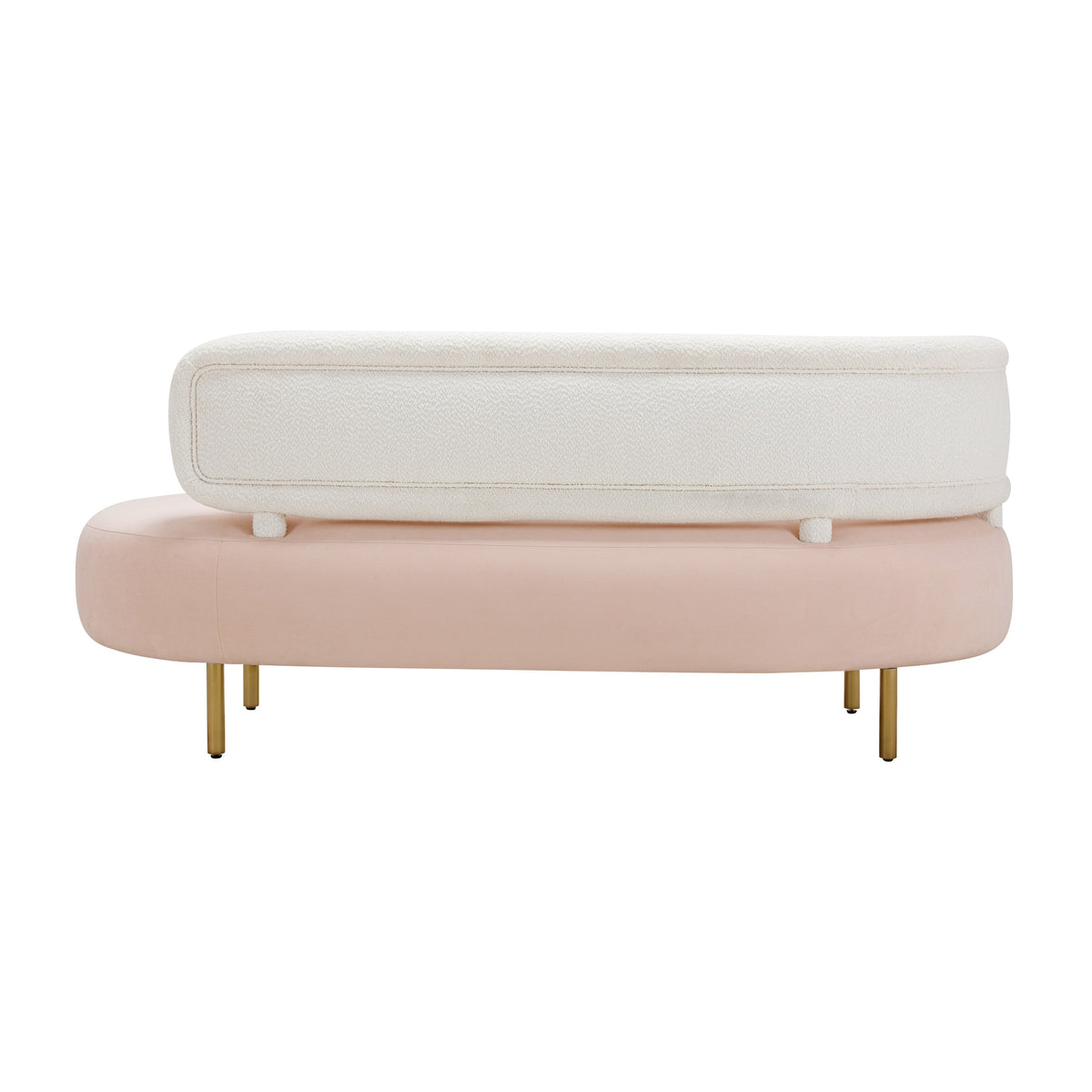 Tischa Performance Cream Boucle & Blush Velvet Sofa by TOV Furniture – photo 4 of 8