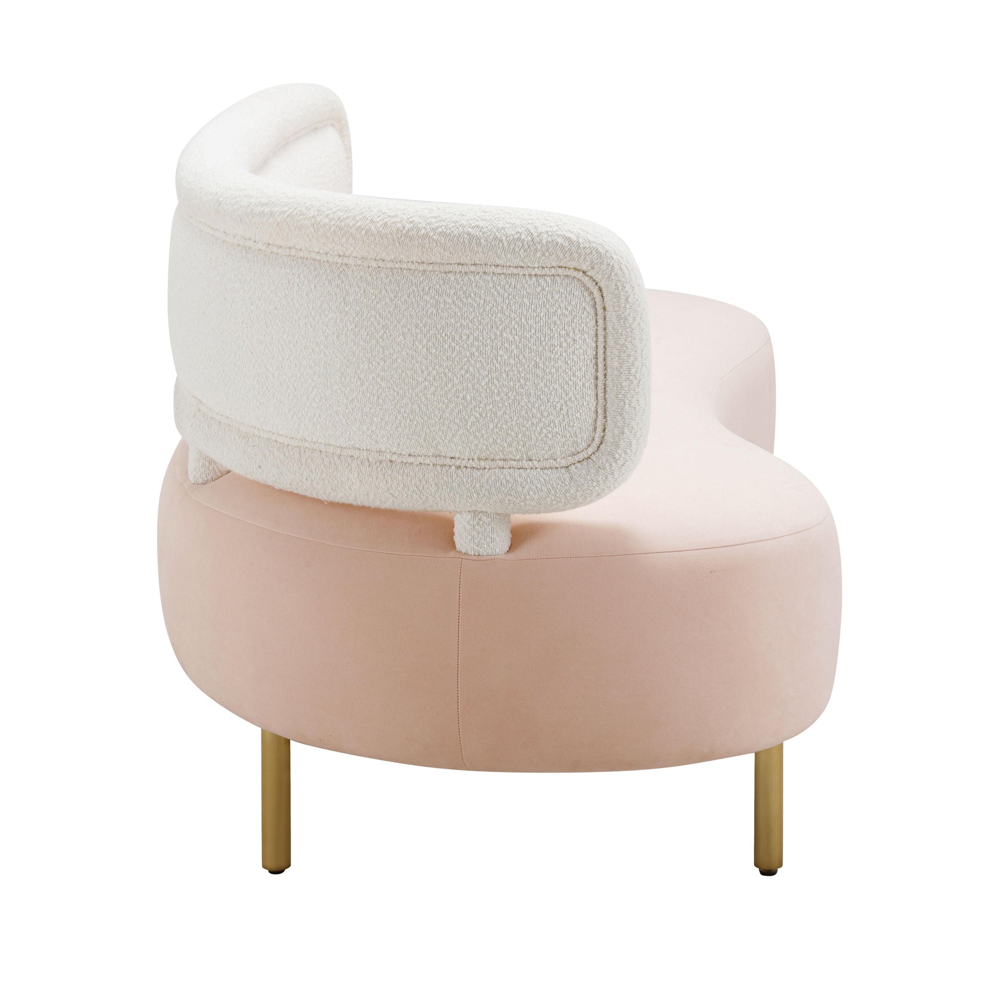 Tischa 70" Performance Fabric Sofa Blush, Cream by Tov Furniture
