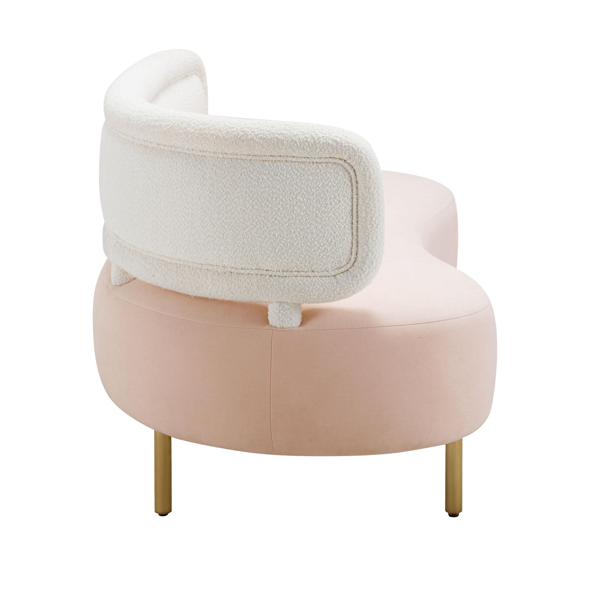 Tischa Performance Cream Boucle & Blush Velvet Sofa by TOV Furniture – photo 6 of 8