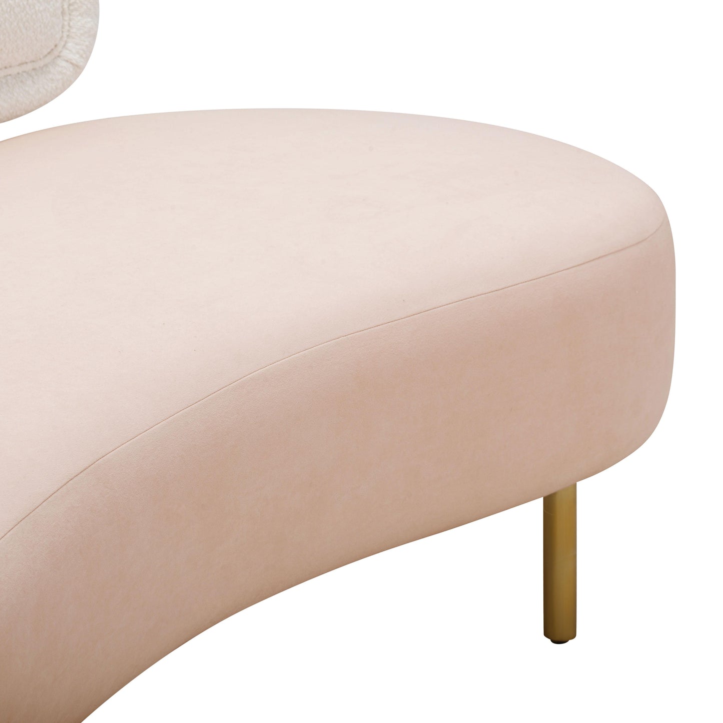 Tischa 70" Performance Fabric Sofa Blush, Cream by Tov Furniture