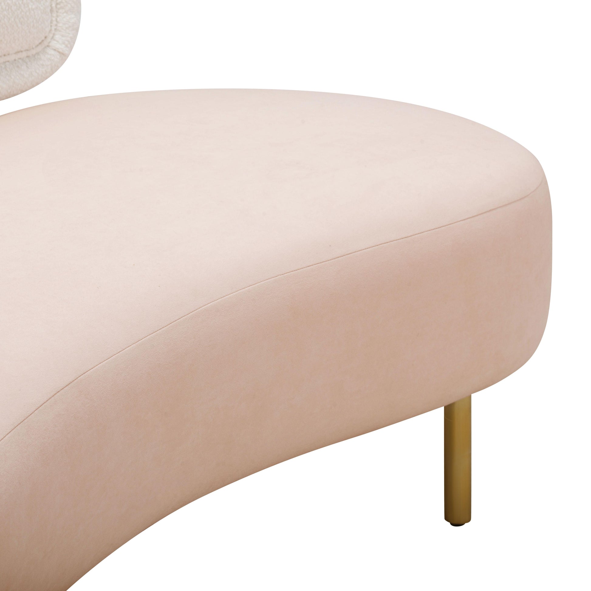 Tischa 70" Performance Fabric Sofa Blush, Cream by Tov Furniture
