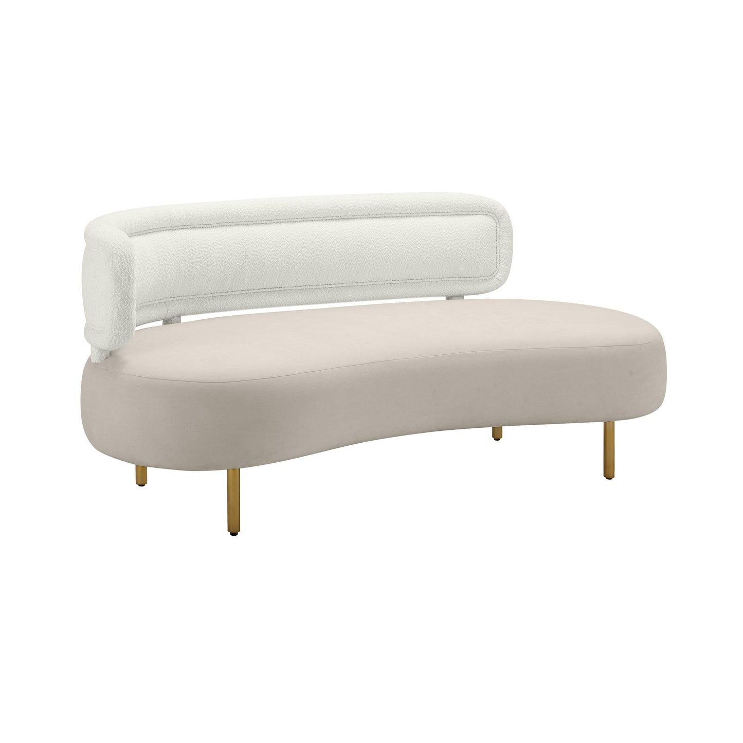 Tischa 70" Performance Fabric Sofa Cream, Grey by Tov Furniture