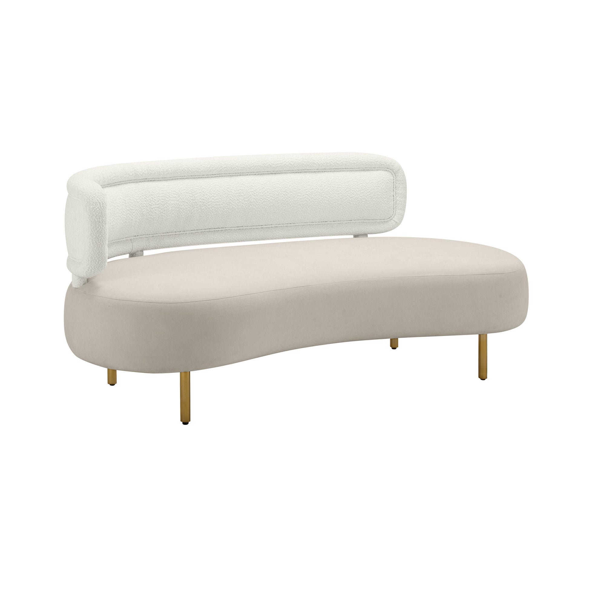 Tischa 70" Performance Fabric Sofa Cream, Grey by Tov Furniture