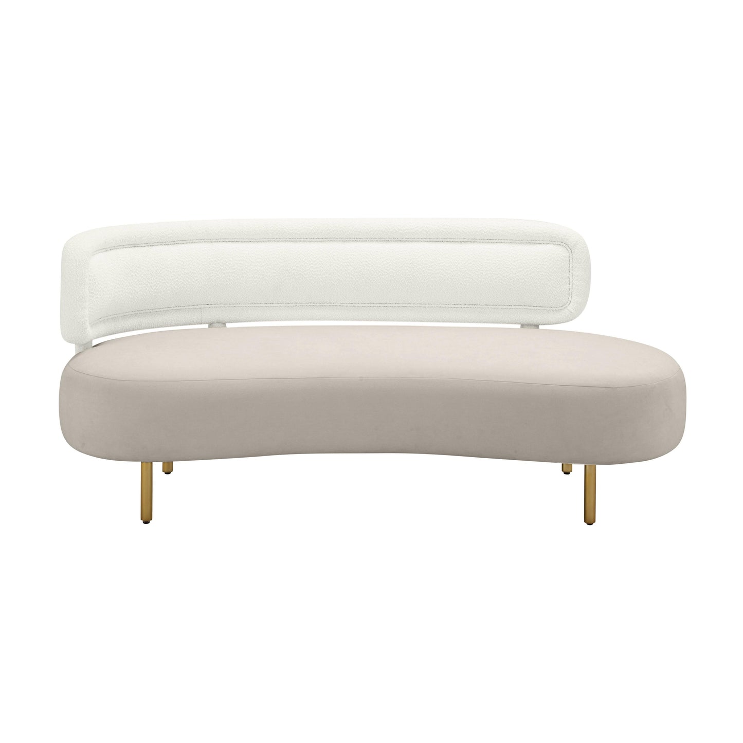 Tischa 70" Performance Fabric Sofa Cream, Grey by Tov Furniture
