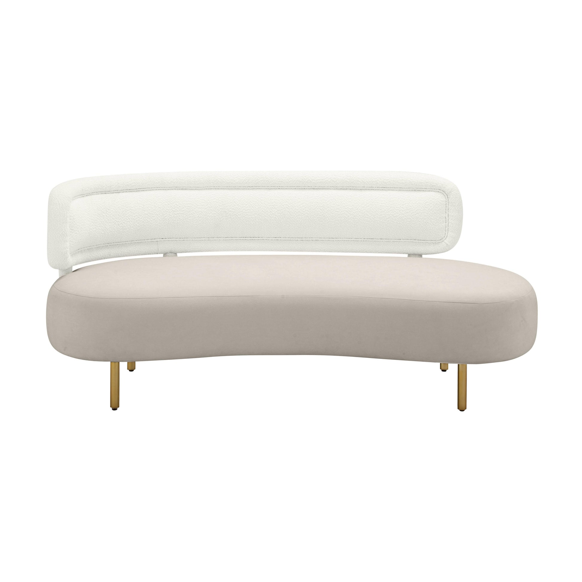 Tischa 70" Performance Fabric Sofa Cream, Grey by Tov Furniture