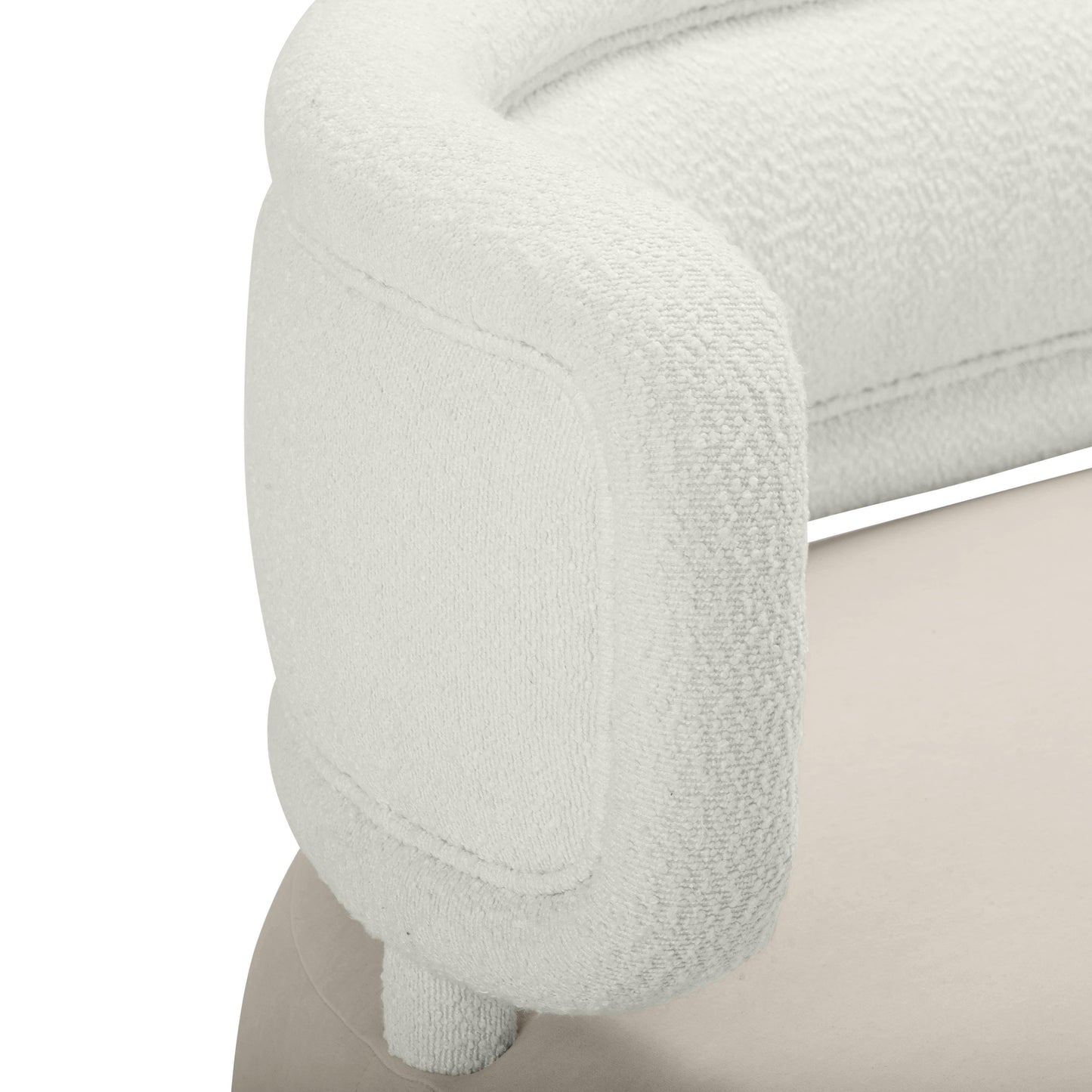 Tischa 70" Performance Fabric Sofa Cream, Grey by Tov Furniture