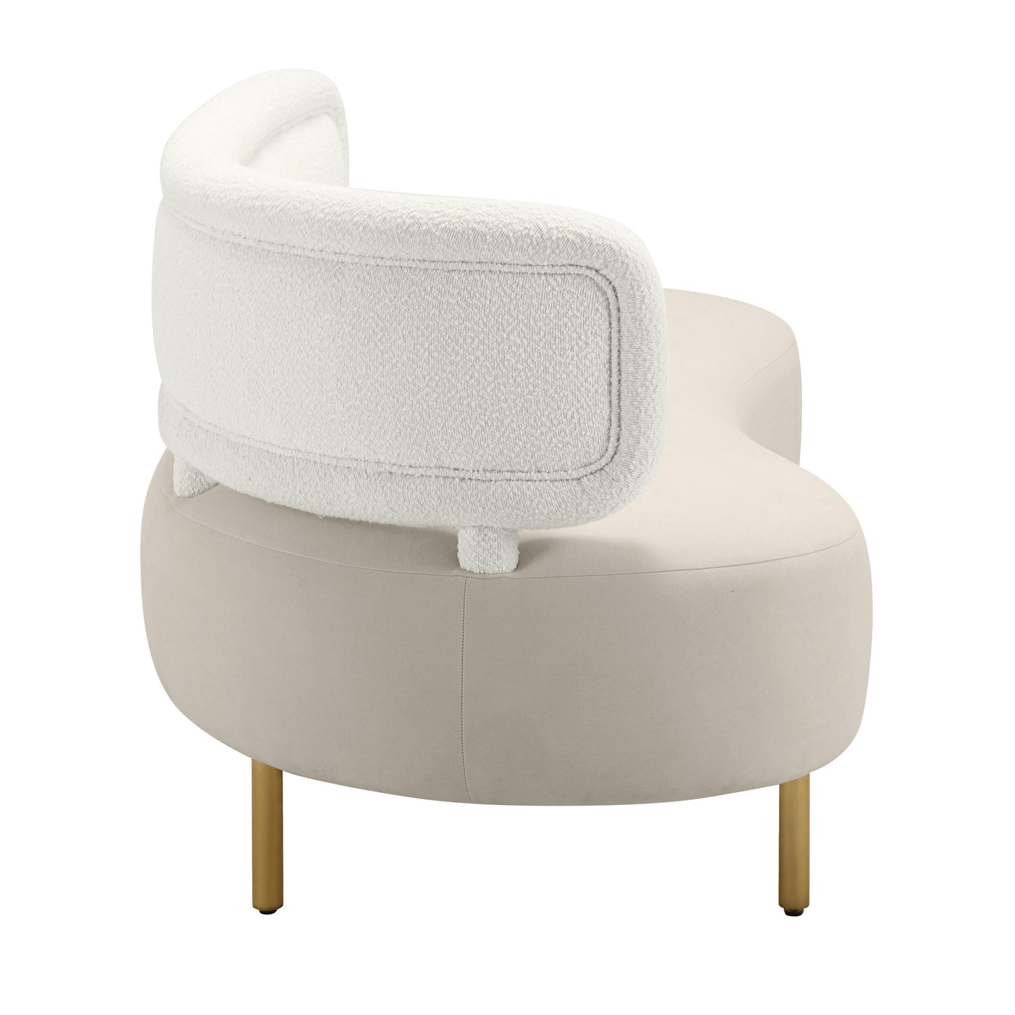 Tischa 70" Performance Fabric Sofa Cream, Grey by Tov Furniture